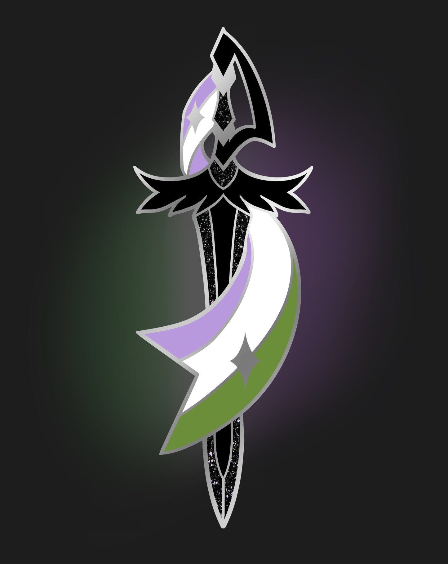 Genderqueer Sword Pin