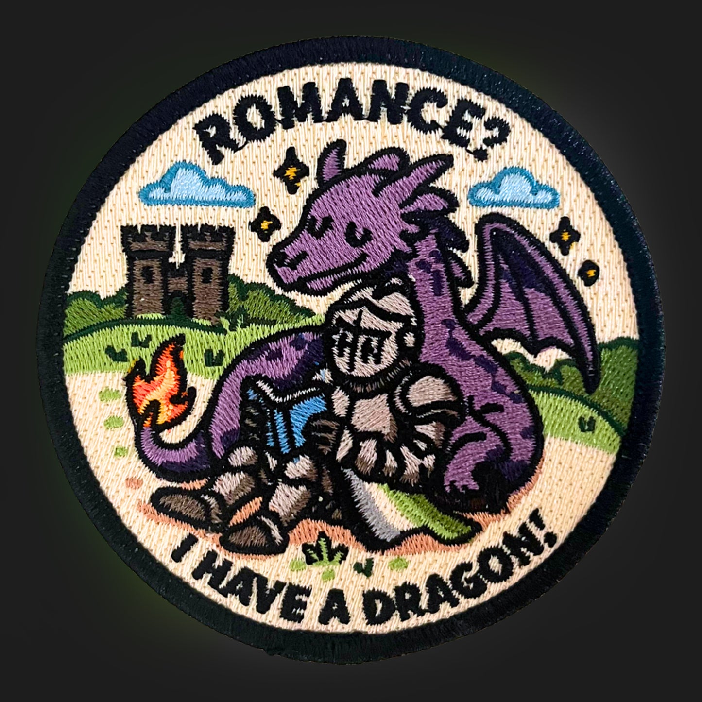 Aromantic Knight Embroidery Patch
