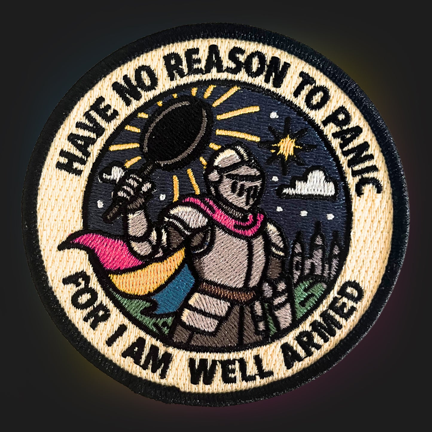 Pansexual Knight Embroidery Patch