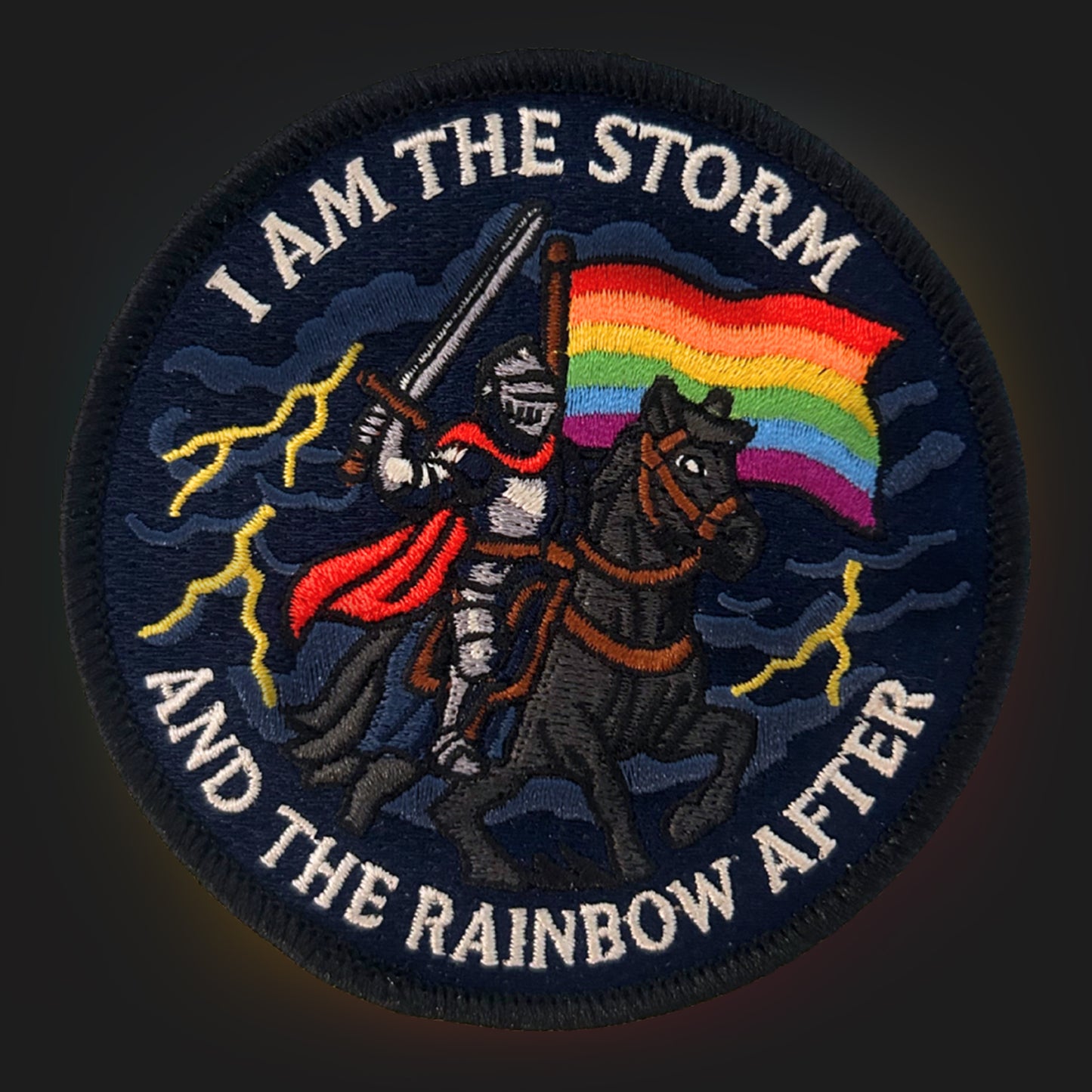 Rainbow Knight Embroidery Patch