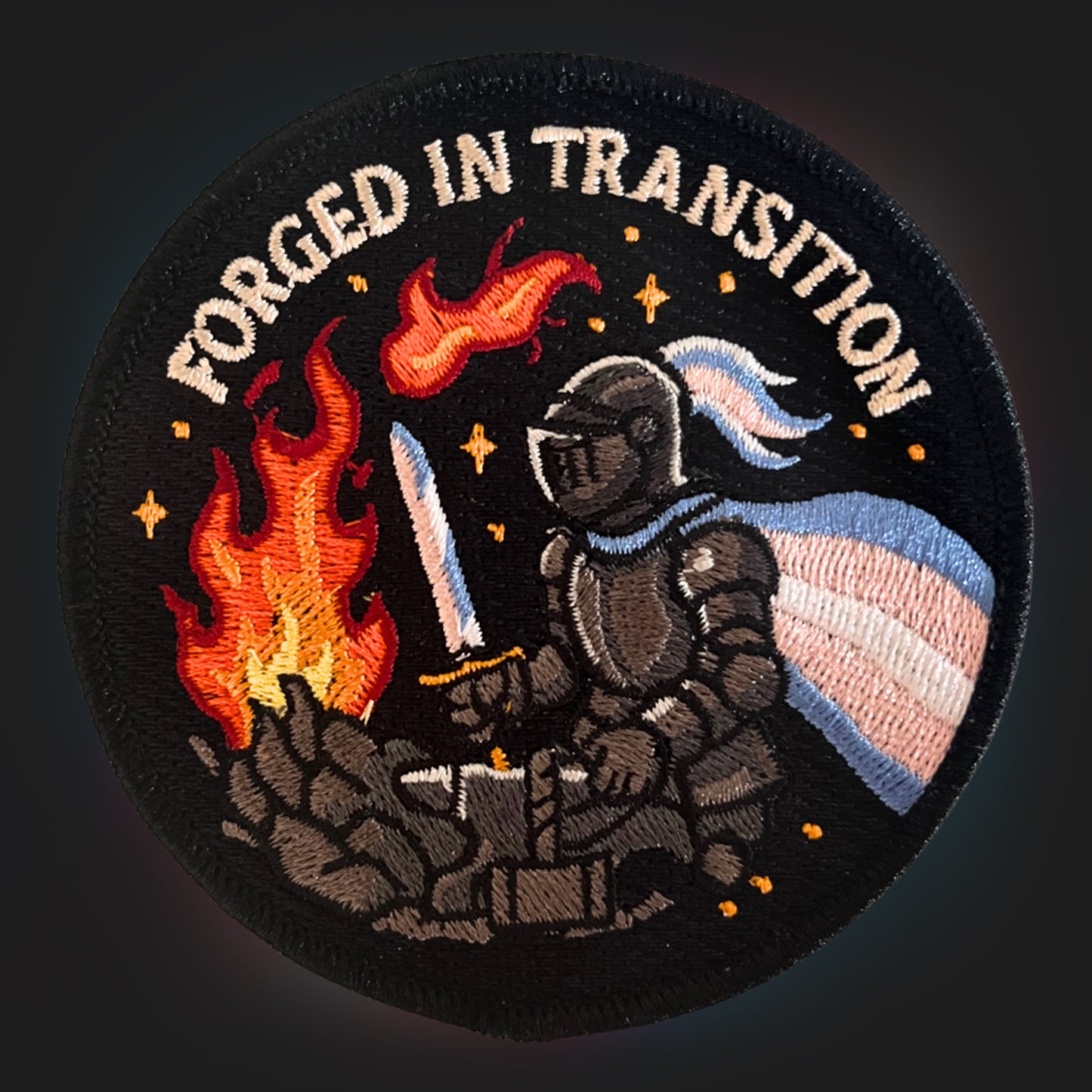 Transgender Knight Embroidery Patch