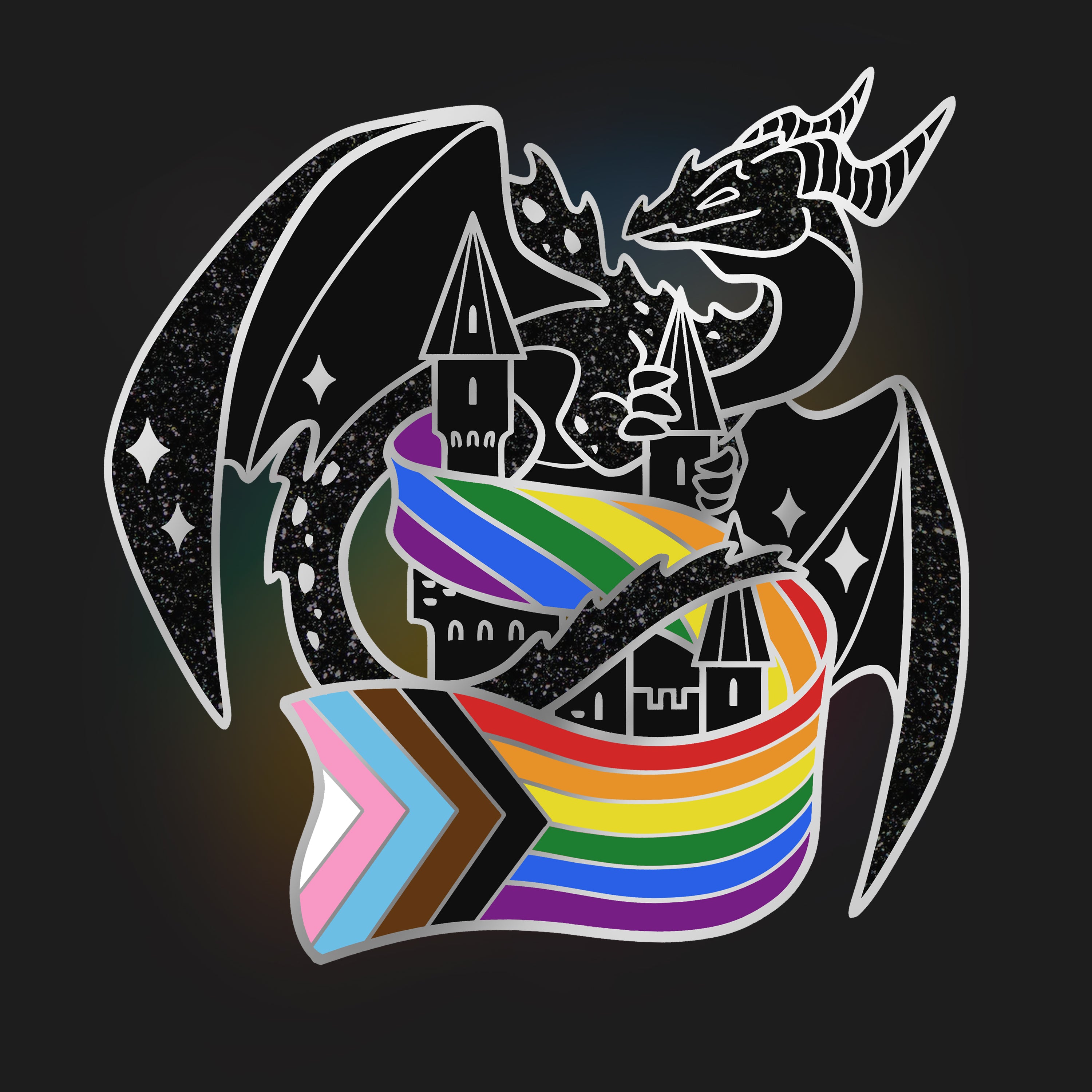 Castle Dragon Community Pin – Pride Knights