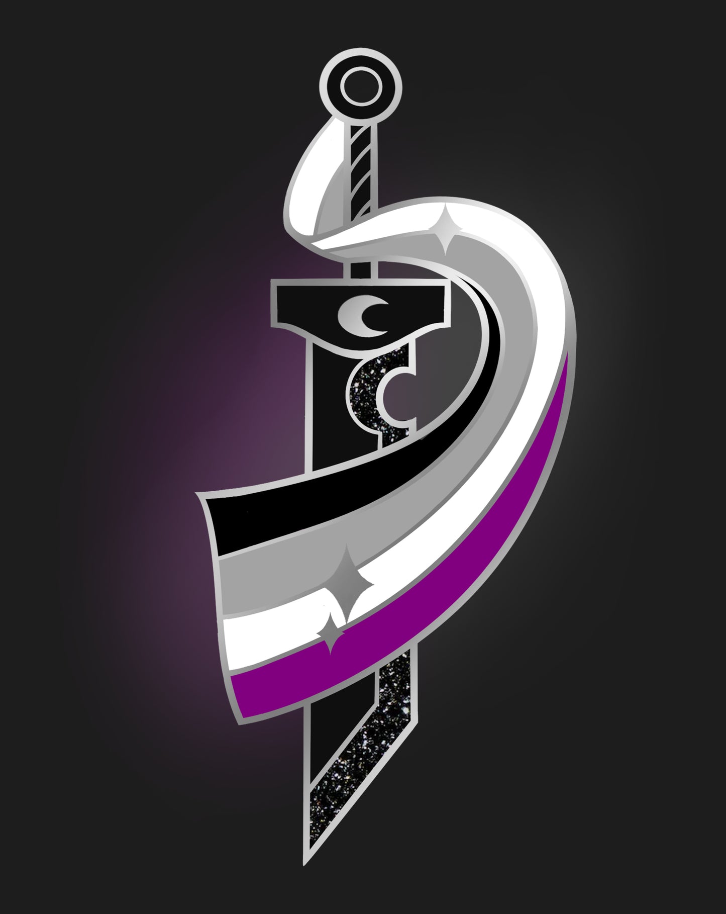 Asexual Sword Pin