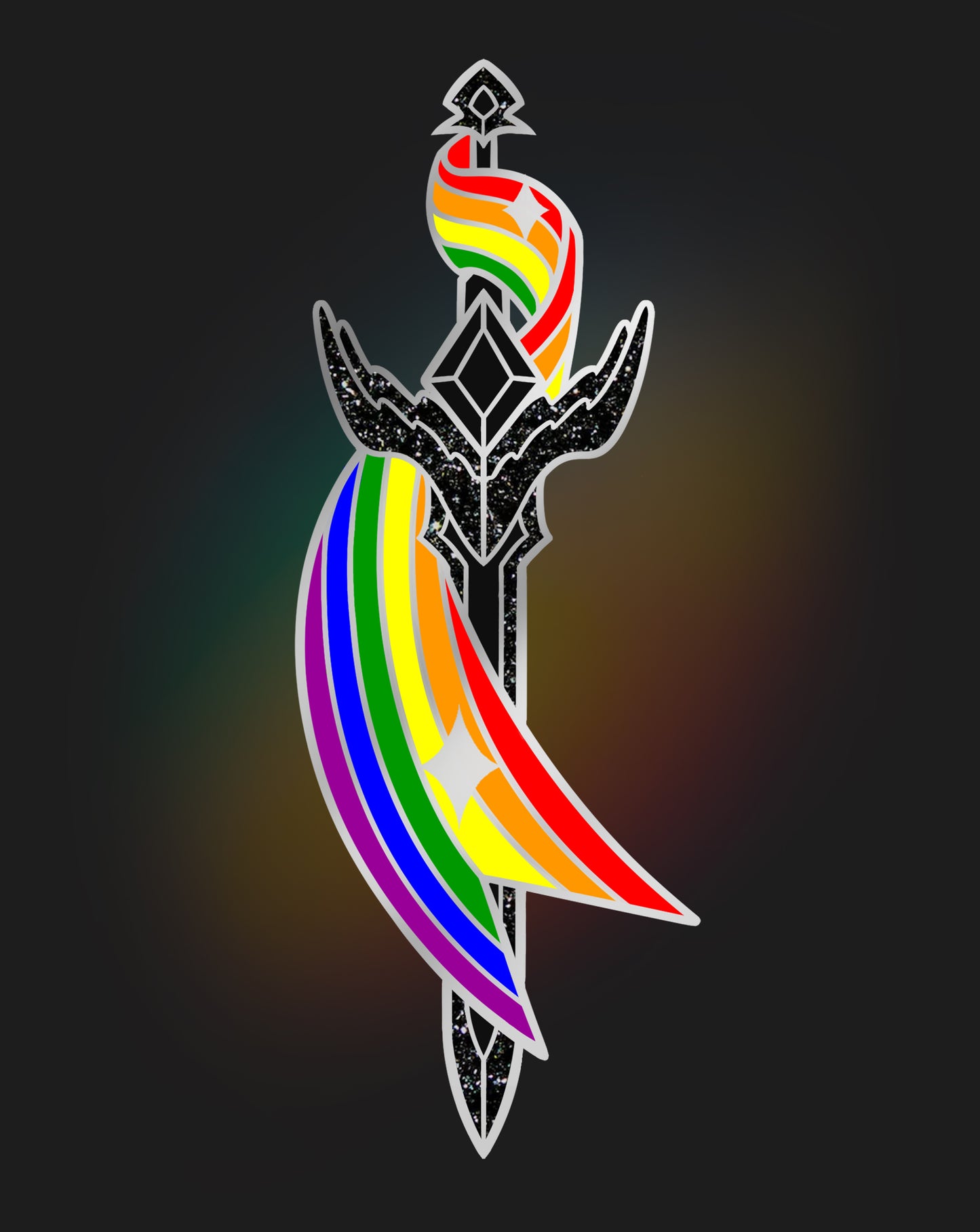 Rainbow Sword Pin