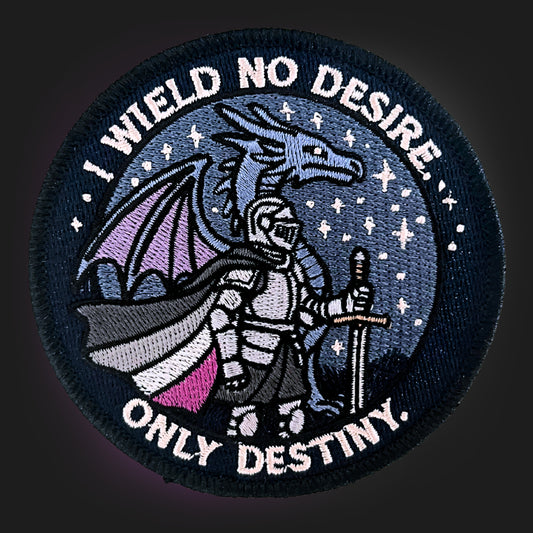 Asexual Knight Embroidery Patch