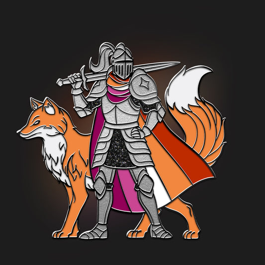 Fox & Lesbian Knight Pin