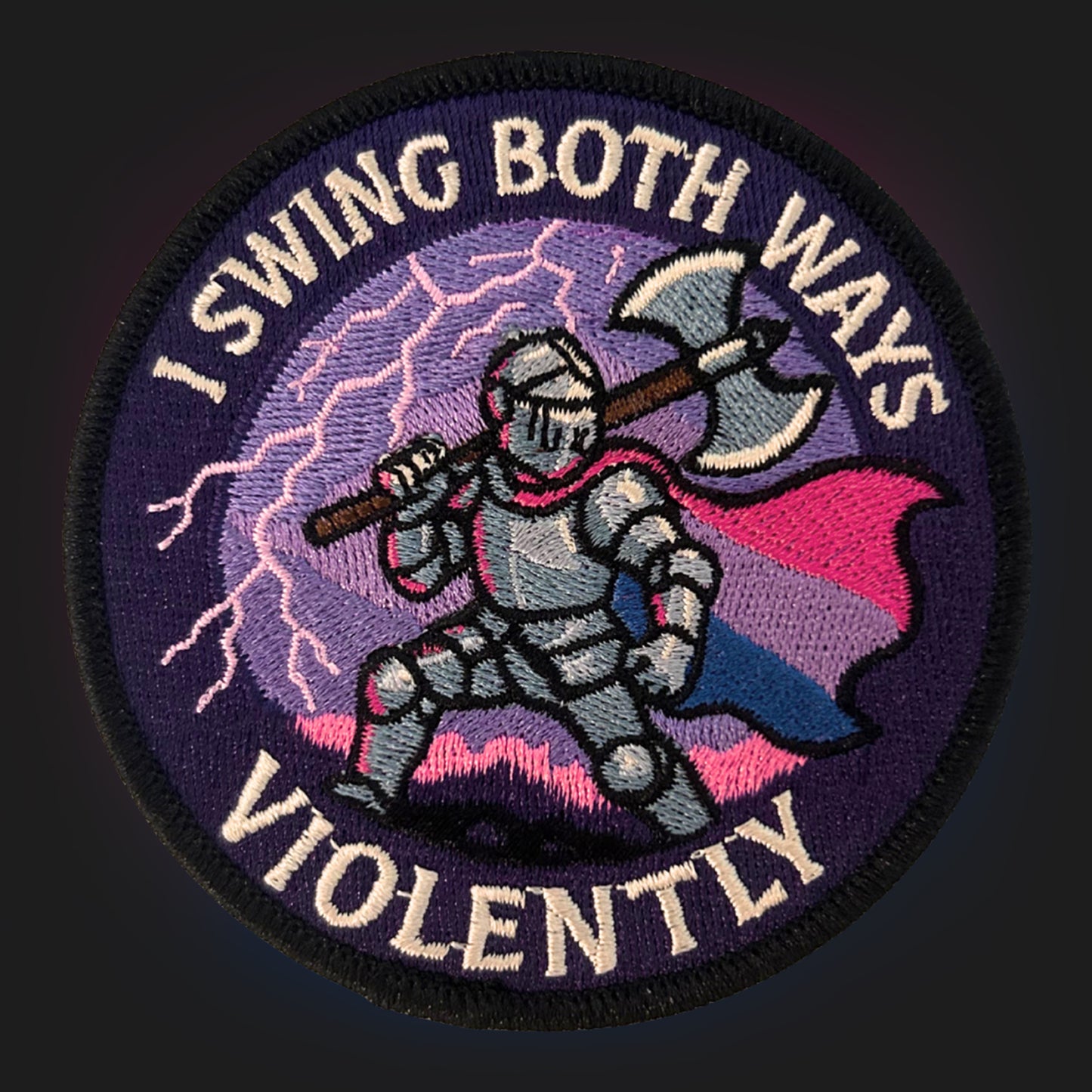 Bisexual Knight Embroidery Patch
