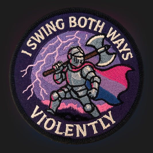 Bisexual Knight Embroidery Patch