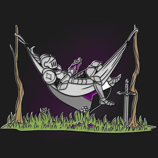 Demisexual Knight Pin