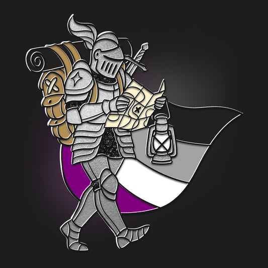 Asexual Knight Pin