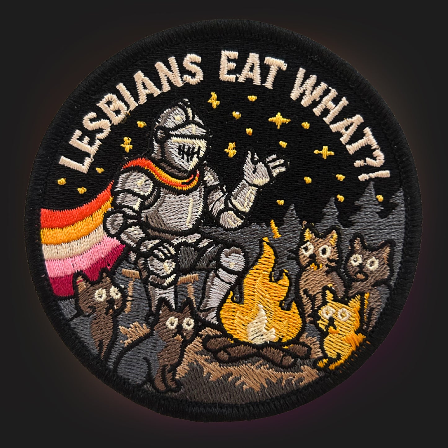 Lesbian Knight Embroidery Patch