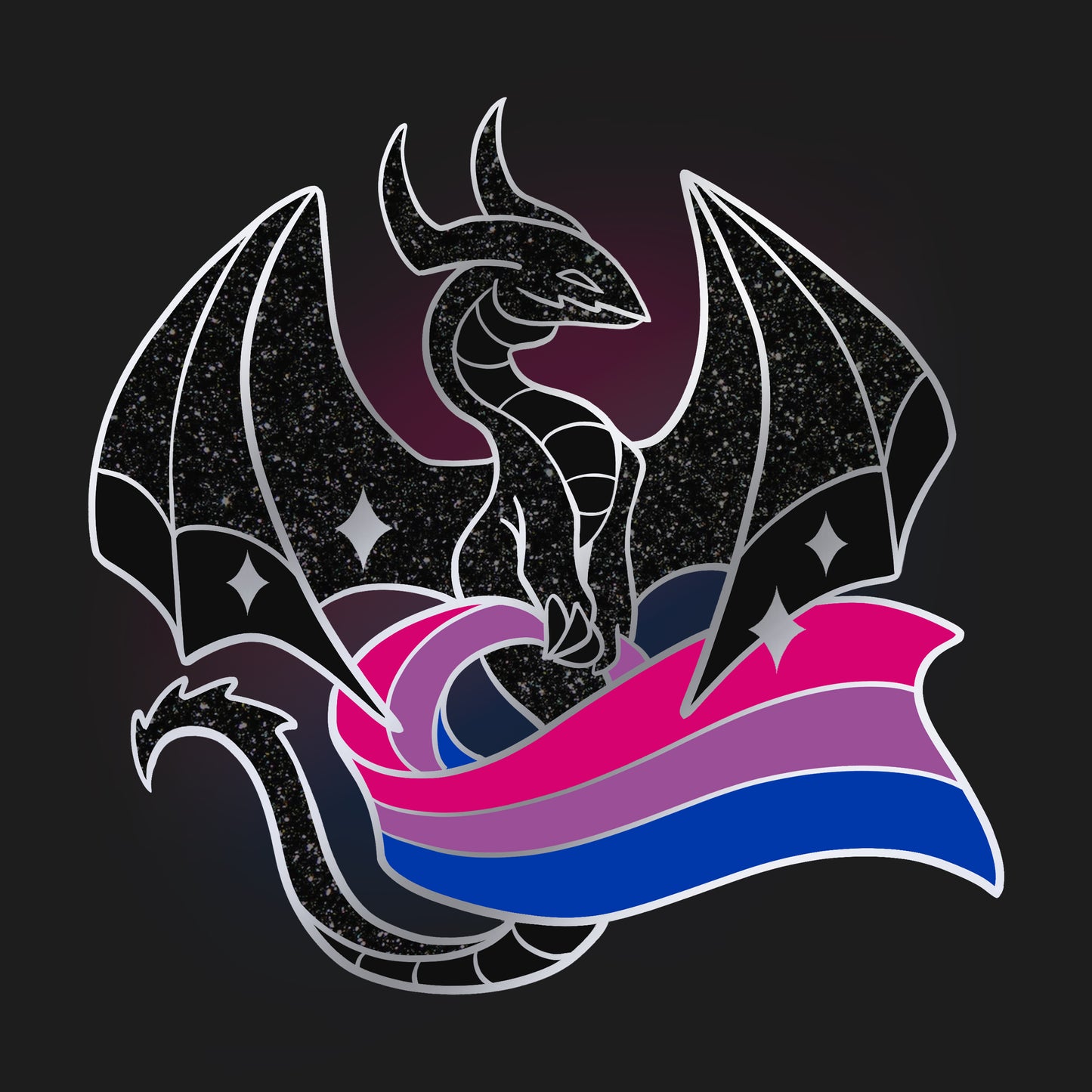 Bisexual Dragon Pin