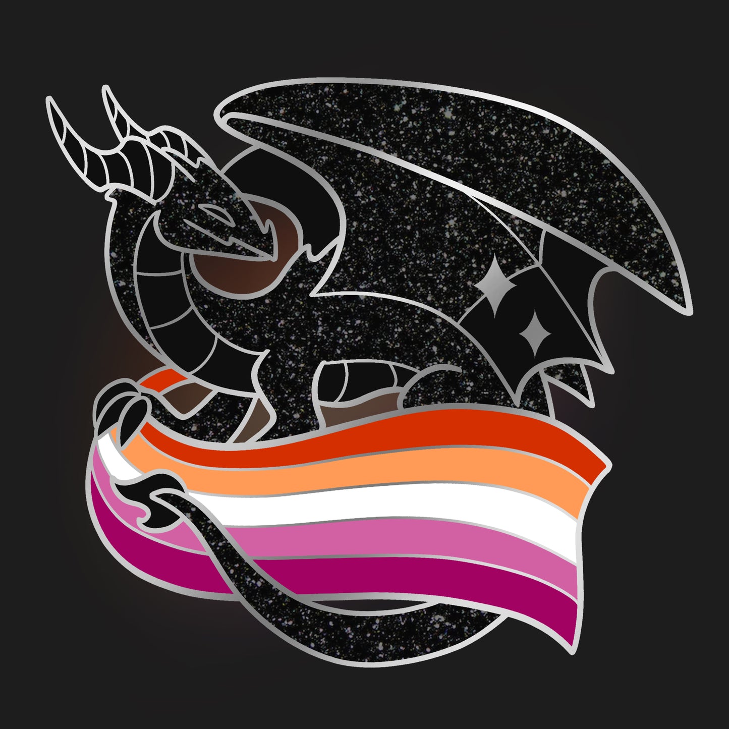 Lesbian Dragon Pin