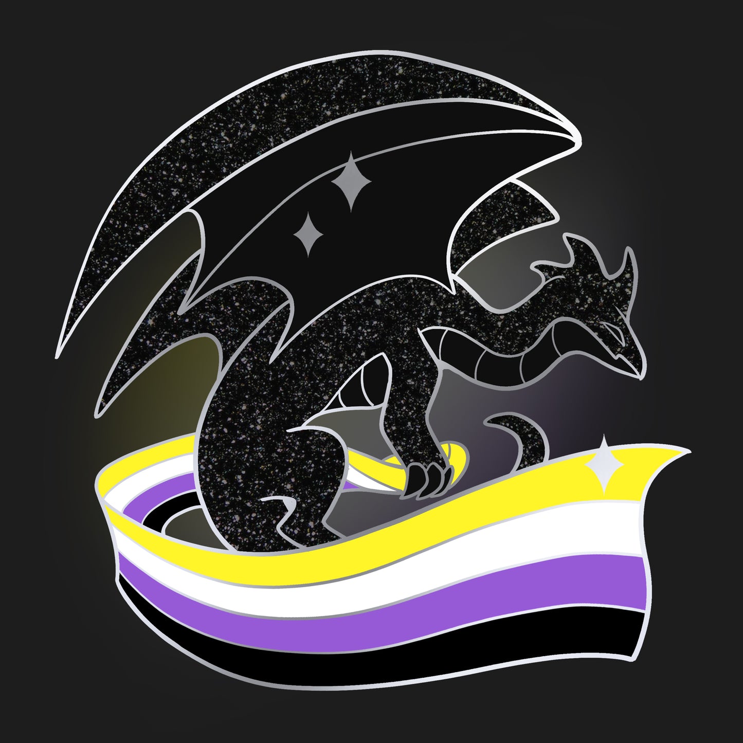 Non-binary Dragon Pin