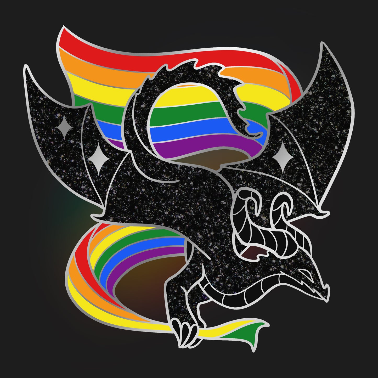 Rainbow Dragon Pin