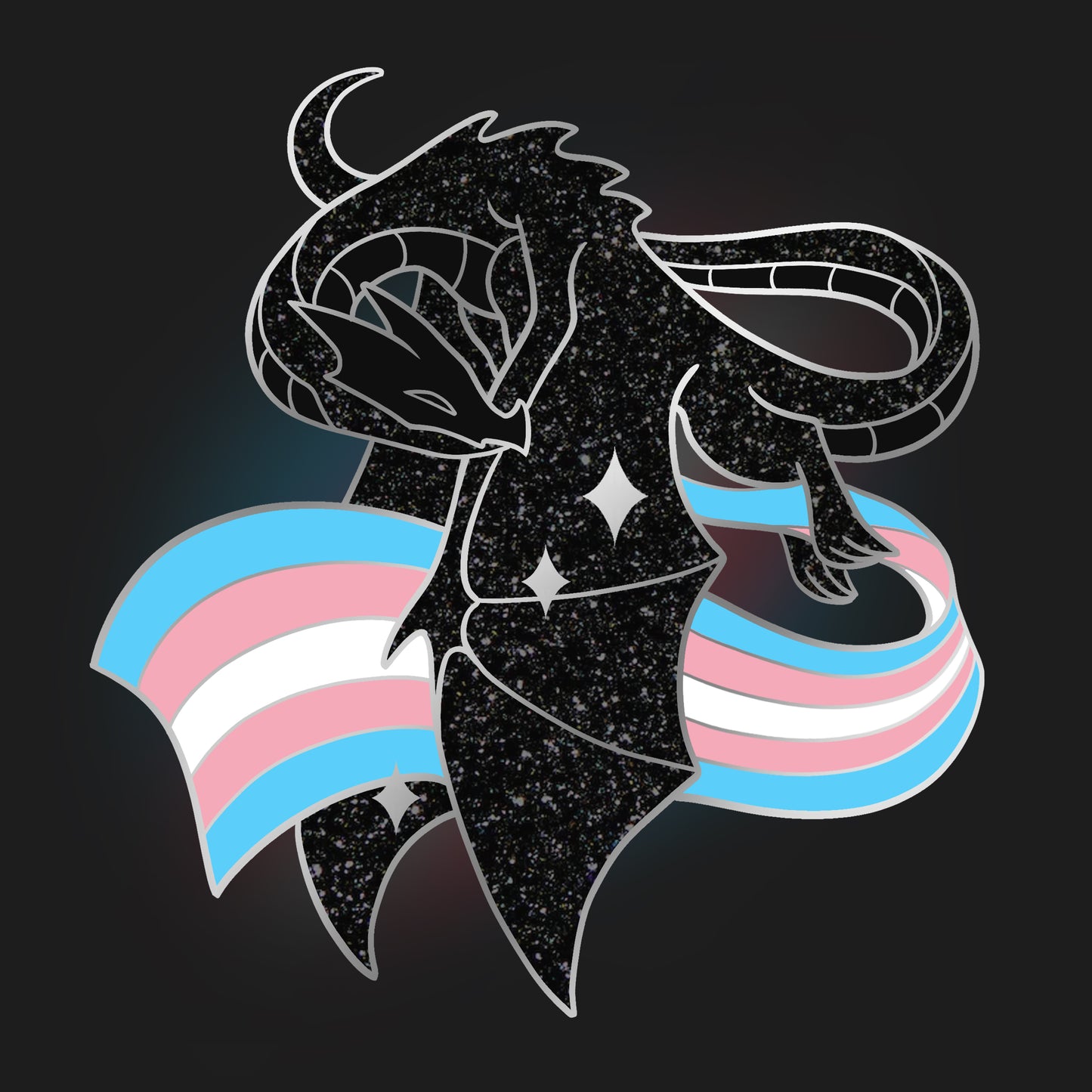 Trans Dragon Pin